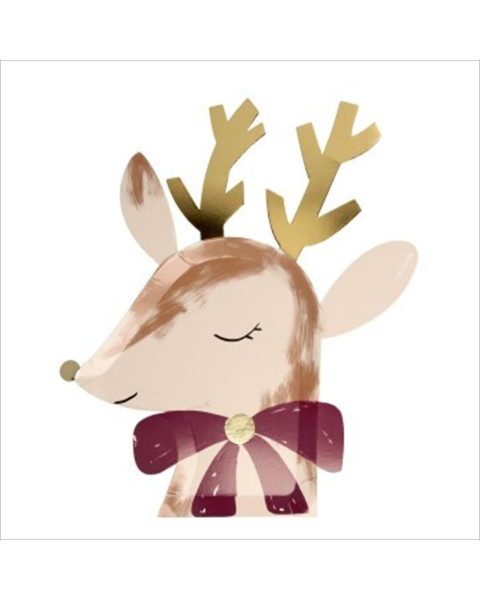 Meri Meri Reindeer with Bow Plates
