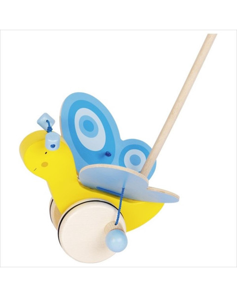 Goki Wooden Push Along - Butterfly