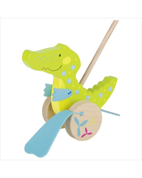 Goki Wooden Push Along - Crocodile Susibelle