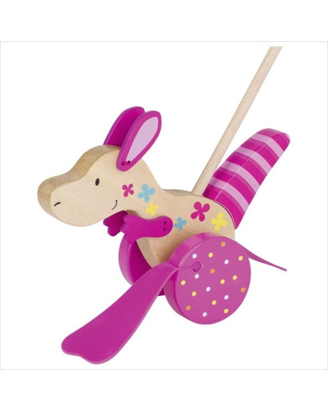 Goki Wooden Push Along - Kangaroo