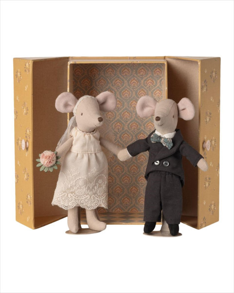 Maileg Wedding Mice Couple in Box, Mum and Dad