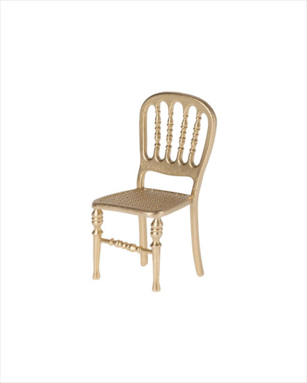 Maileg Metal Chair, Mouse - Gold