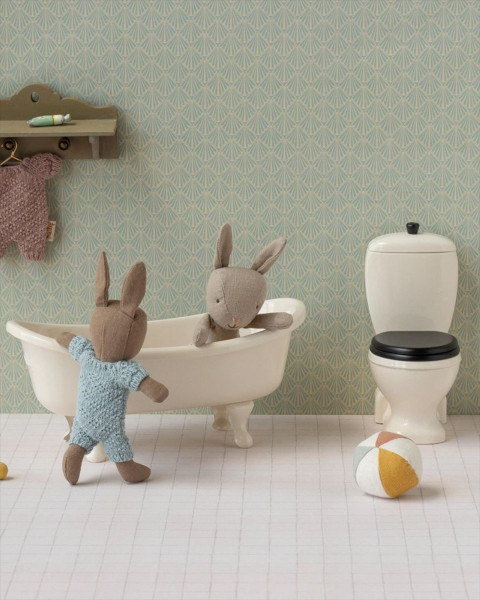 Maileg Toilet, Miniature - Off White