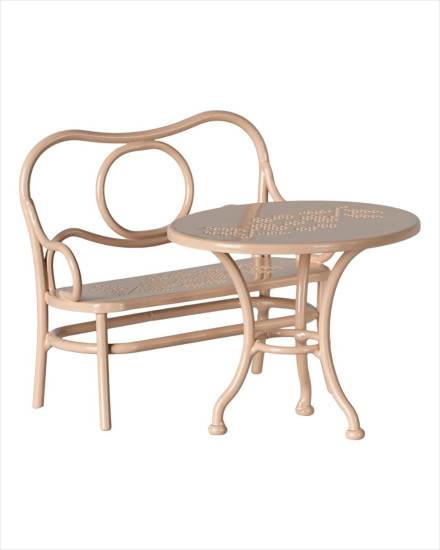 Maileg Cafe Set, Mouse, Big - Pale Pink