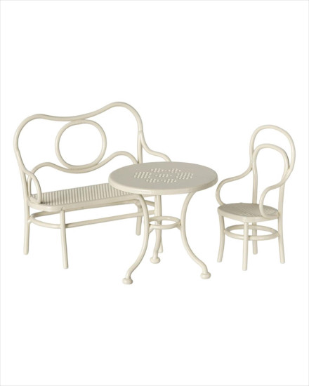 Maileg Cafe Set, Mouse, Small - Off White