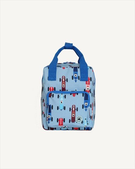 Studio Ditte Backpack Small | Race Cars Blue