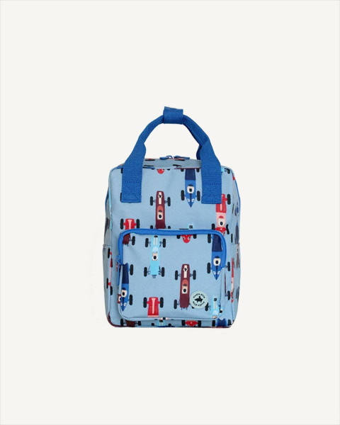 Studio Ditte Backpack Small | Race Cars Blue