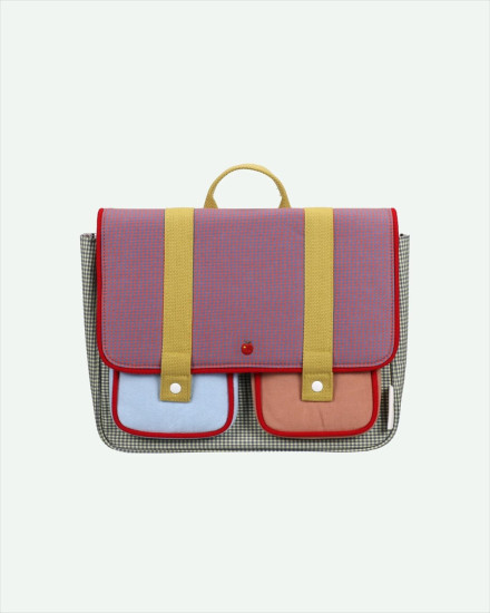 Sticky Lemon School Bag | Lemon Tree | Gingham Midnight+Moon