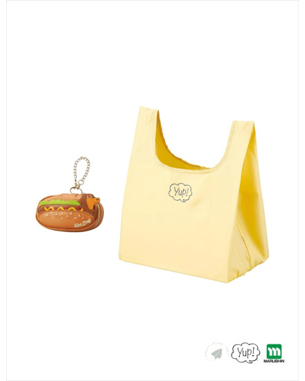Marushin Yup! Hot Dog Eco Bag with Pouch