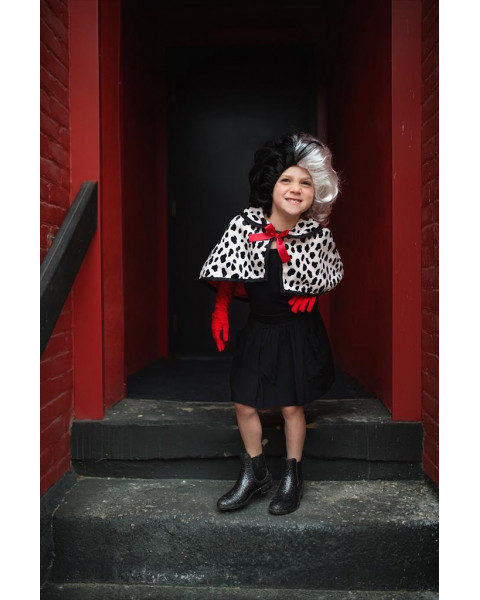 Great Pretenders Ella De Vil Cape with Gloves & Wig