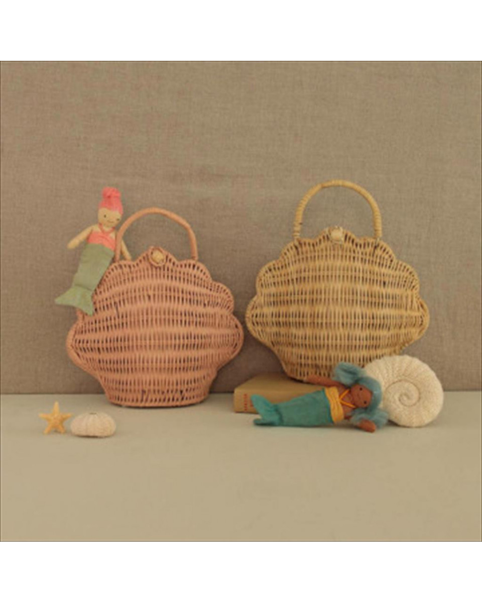 Olliella Rattan Shell Bag Straw