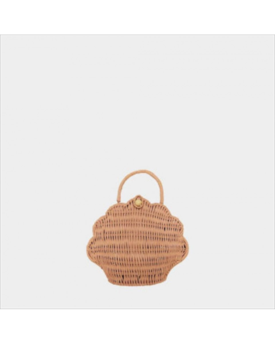 OLLI ELLA RATTAN SHELL BAG Rose OLLI ELLA RATTAN SHELL BAG Rose