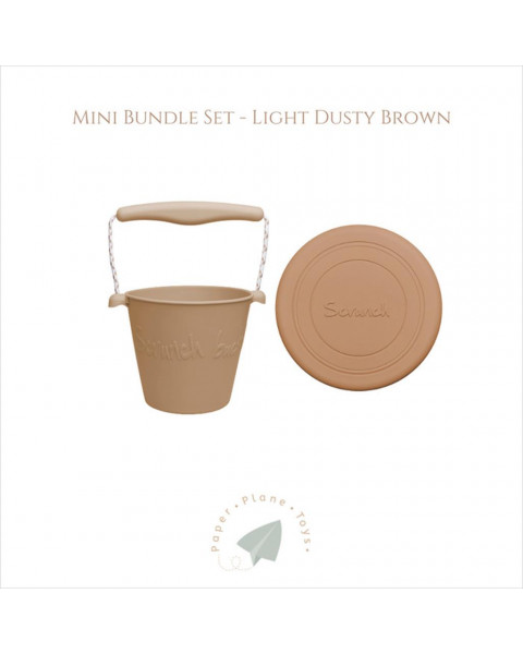 Scrunch Mini Bundle Set - Light Dusty Brown