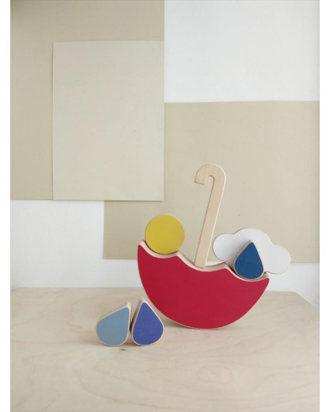 Red Umbrella Stacking and Balance Toy