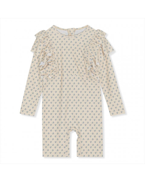 Konges Slojd Manuca Frill Onesie - Blue Bell