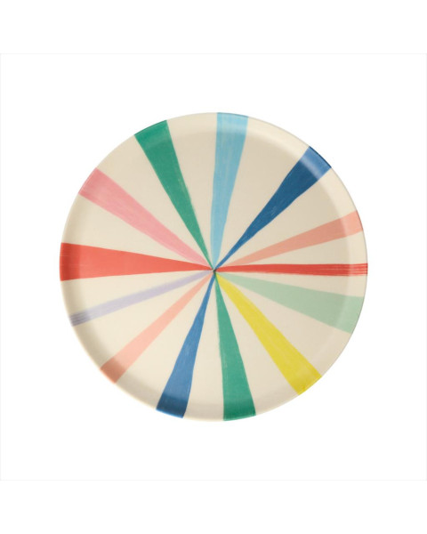 Meri Meri Bright Stripe Small Bamboo Plate